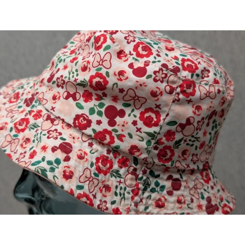 Disney Mickey Mouse Allower Ditsy Floral Print Reversible Bucket Hat